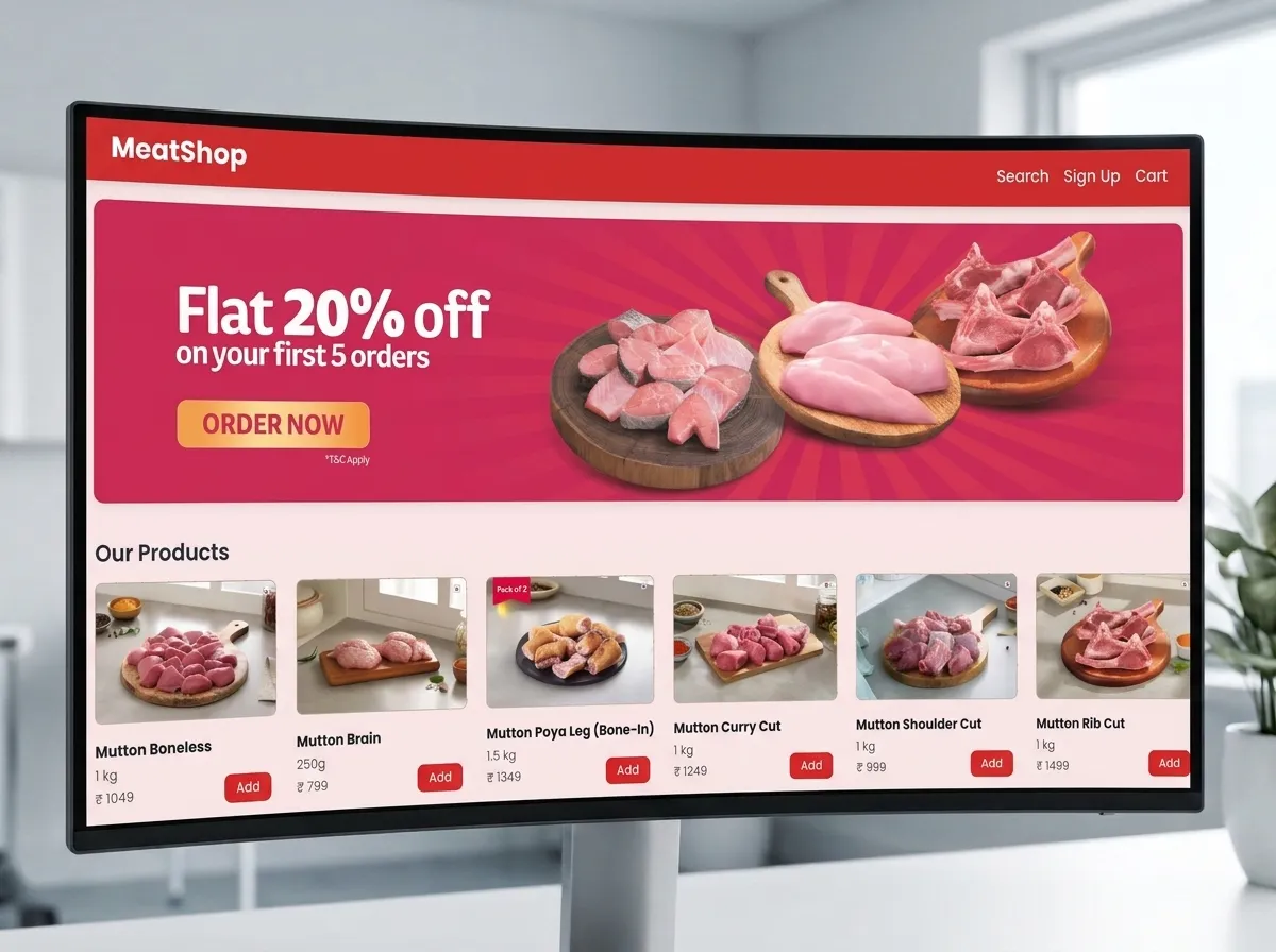 Full Stack E-Commerce Platform for Meat Shops