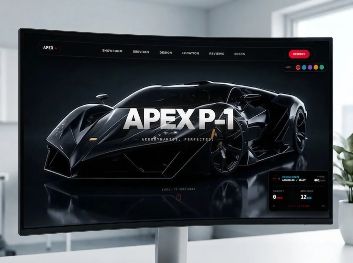 Premium Hypercar Landing Page