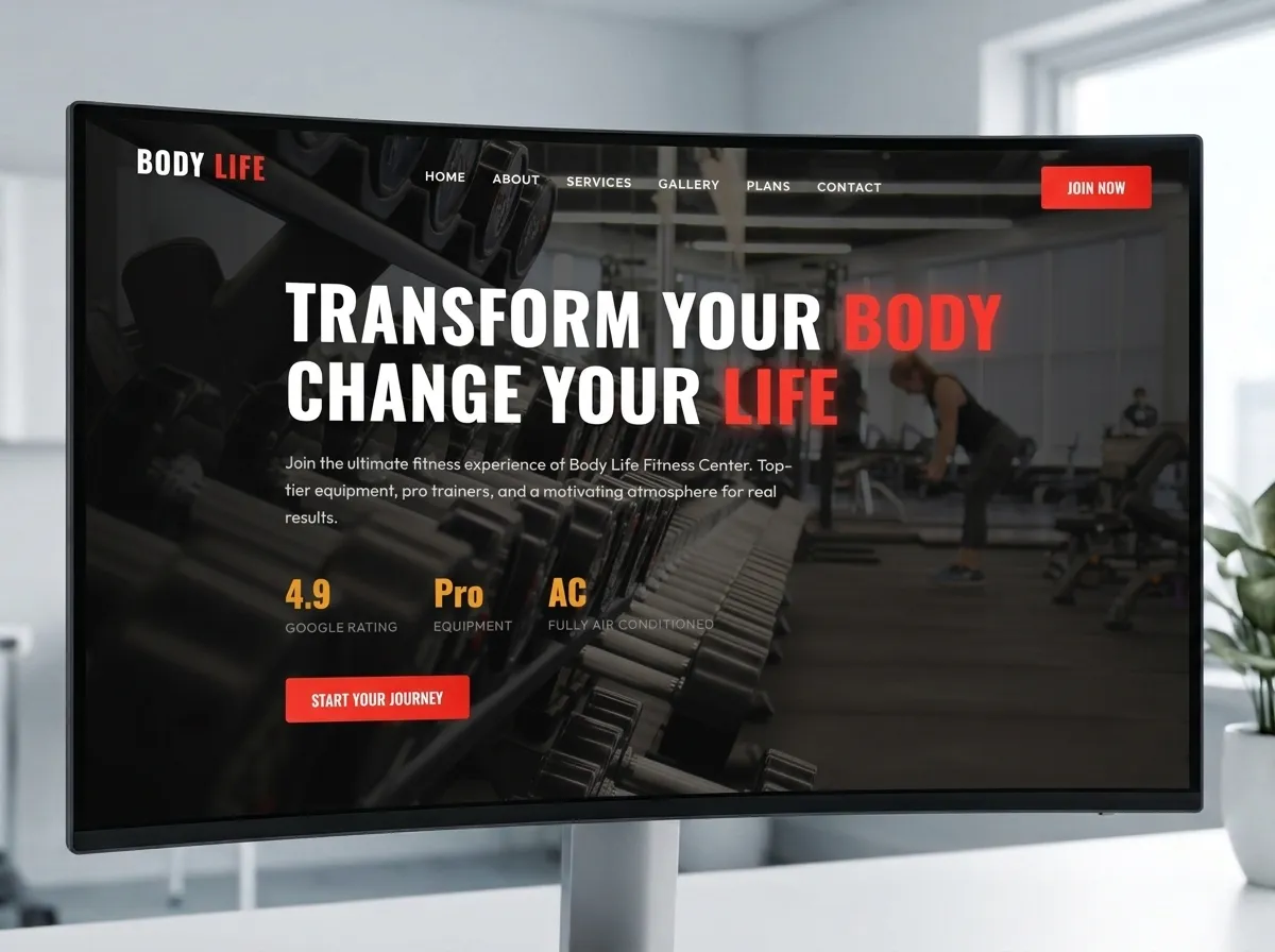 Modern Gym & Fitness Landing Page